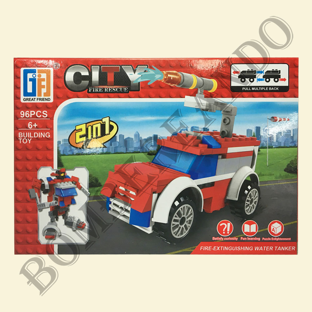 Juego Armable City Fire Carro Bomba-Robot (96 piezas) – Bombereando